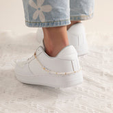 Boho LOVE Letter Charm Beaded Pearl Shoe Chain